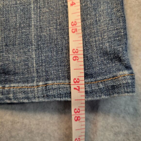 Seven 7 Brand Women's Size 34 Flare Jeans Blue Older Logo Cowgirl Country Glam - Picture 9 of 14